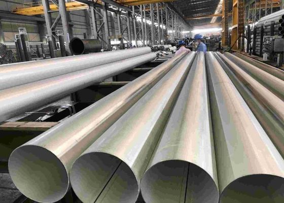 質  Polished Stainless Steel Pipe Tubing Round For Gas Pipeline / Building 工場