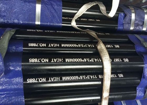 Q235b ERWの黒い円形の鋼管ASTM A53は炭素鋼の管を溶接した