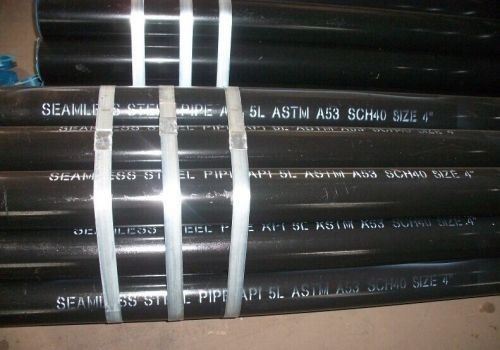 ASTM A53 グレード B ERW ブラック塗装の鋼管